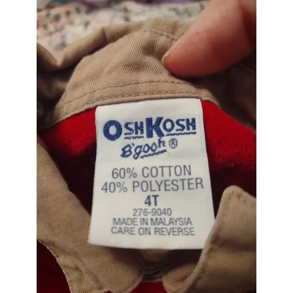 Vintage Oshkosh B'Gosh Rugby Polo Shirt Size 4T Classic Casual‎